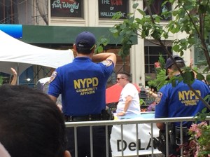 We were only at the Pride parade briefly, but we spotted Lea DeLaria from Orange is the New Black