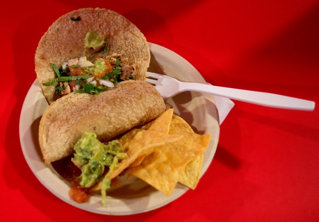 Another bit of thoughtfulness – providing a delicious dinner from Los Tacos No. 1! (Not pictured: an on-theme 