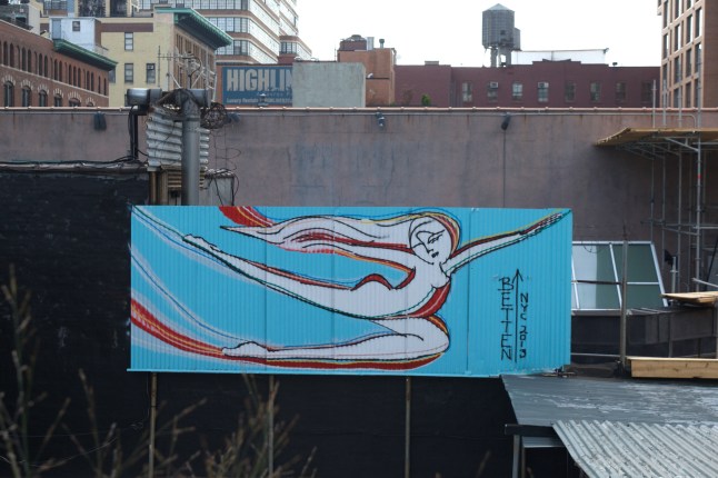 Some of the artwork that can be seen along the High Line isn't actually part of the High Line itself. 